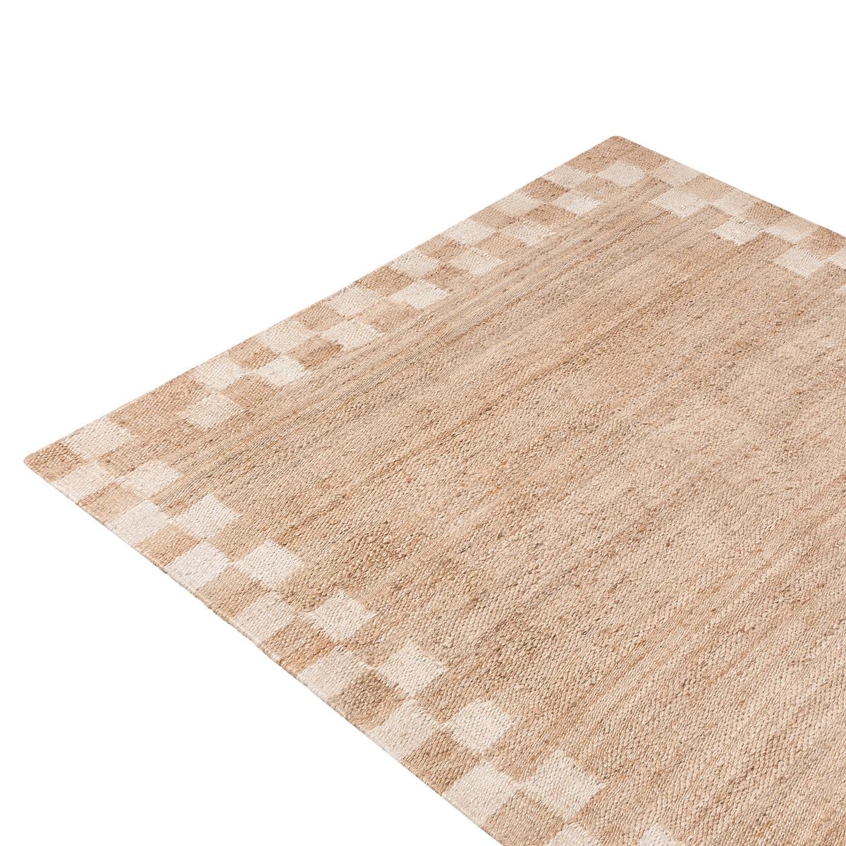 TEPPICH Hellbeige 160/230 cm Jute Beed - Beige, Textil (160/230cm) - Beliani
