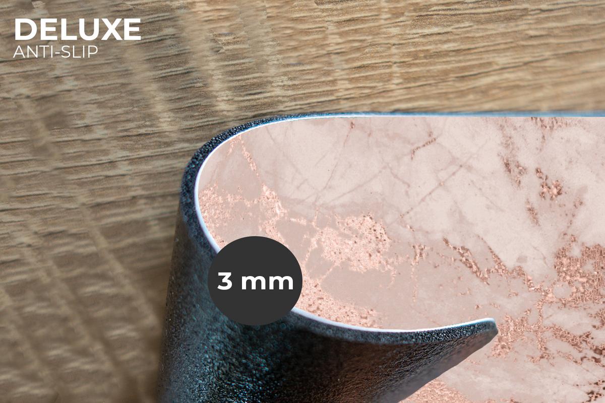 PLATZSETS 6er-Set Marmor - Rosa - Luxus - Marmoroptik - Glitzer - Design Telleruntersetzer 45x30 cm - Roségold, Kunststoff (0.3/45/30cm) - MuchoWow
