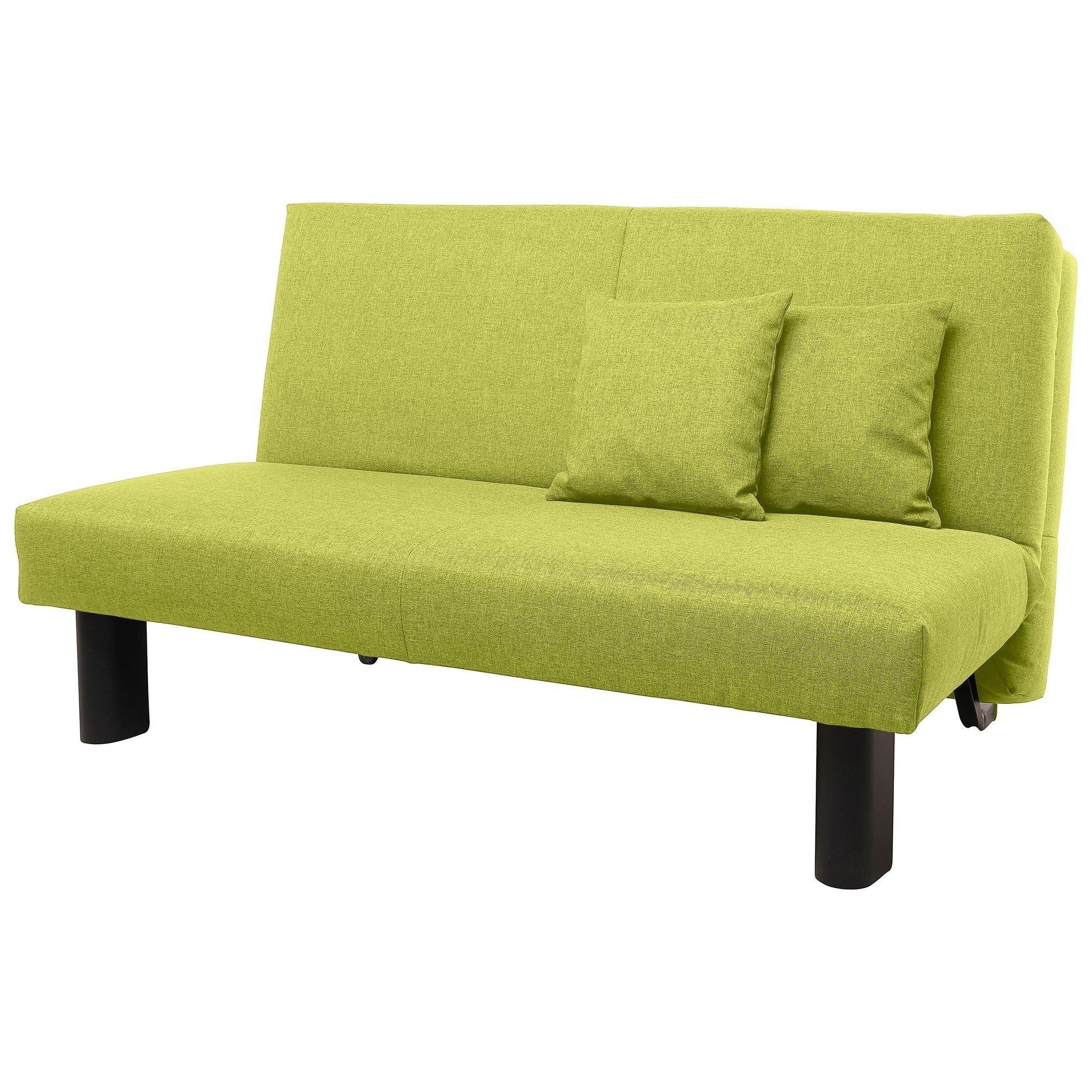 FALTSOFA Kalomira Bezug Flachgewebe Metall schwarz / apfel - Grün, Kunststoff (145/84/100cm) - 58aufmkessel