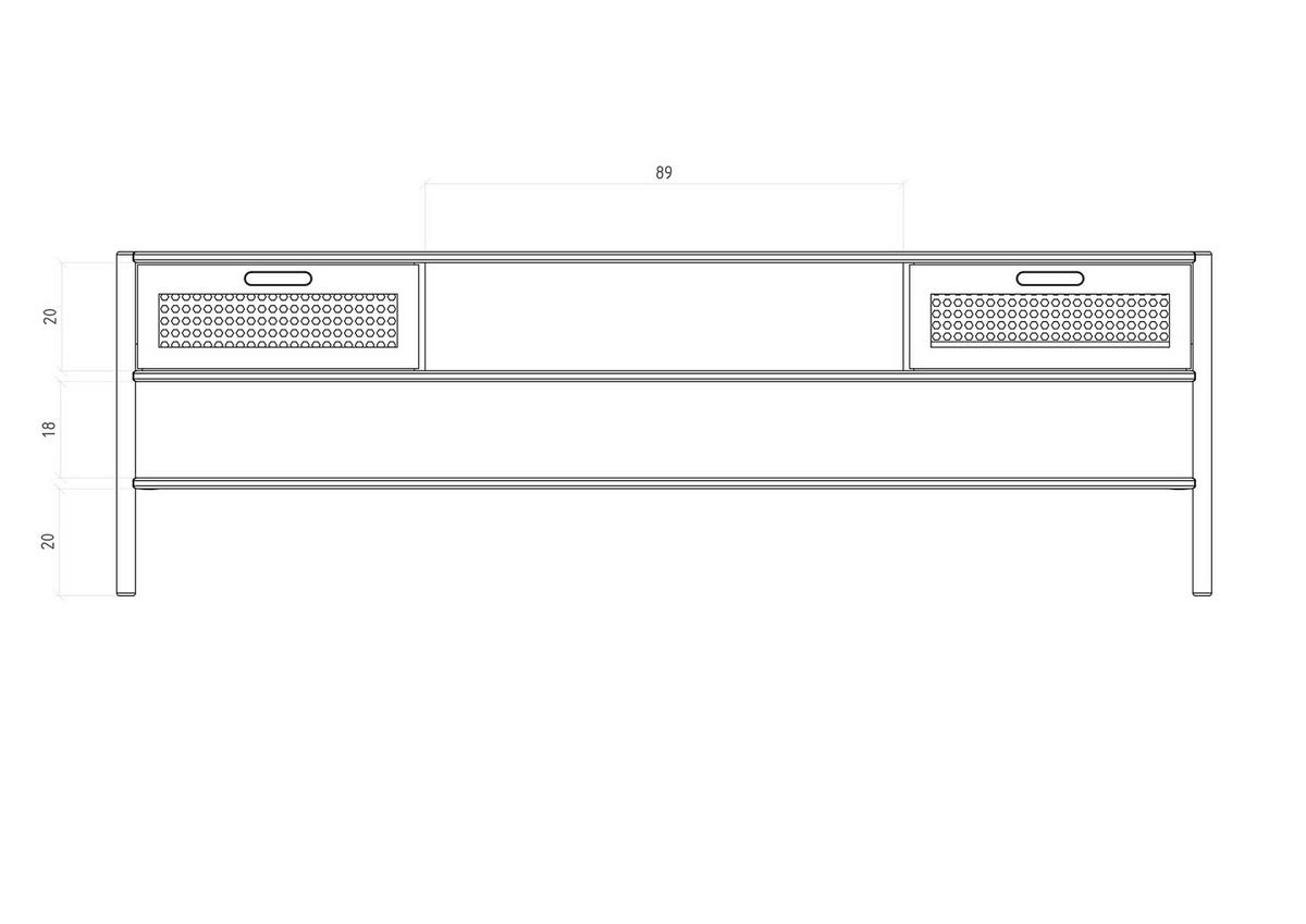 TV-SCHRANK INA Wildeiche - Mokka, Holz (204/64/46cm) - byoak