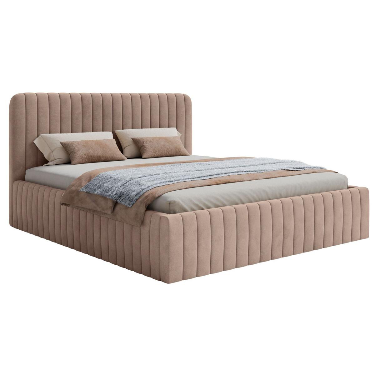 POLSTERBETT Saliano Beige 160x200 cm - Beige, Holz/Textil (160/200cm) - Selsey