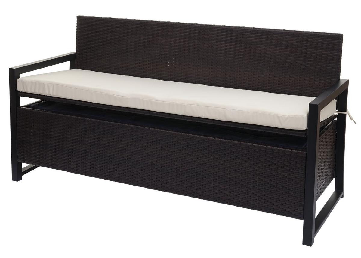 SITZBANK Braun, Cremeweiß - Braun/Weiß, Kunststoff (164/87/57cm) - MCW