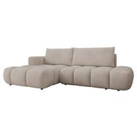 ECKSOFA Soffi, Seite: Links - Beige/Schwarz, Holz/Kunststoff (283/166cm) - MIRJAN24