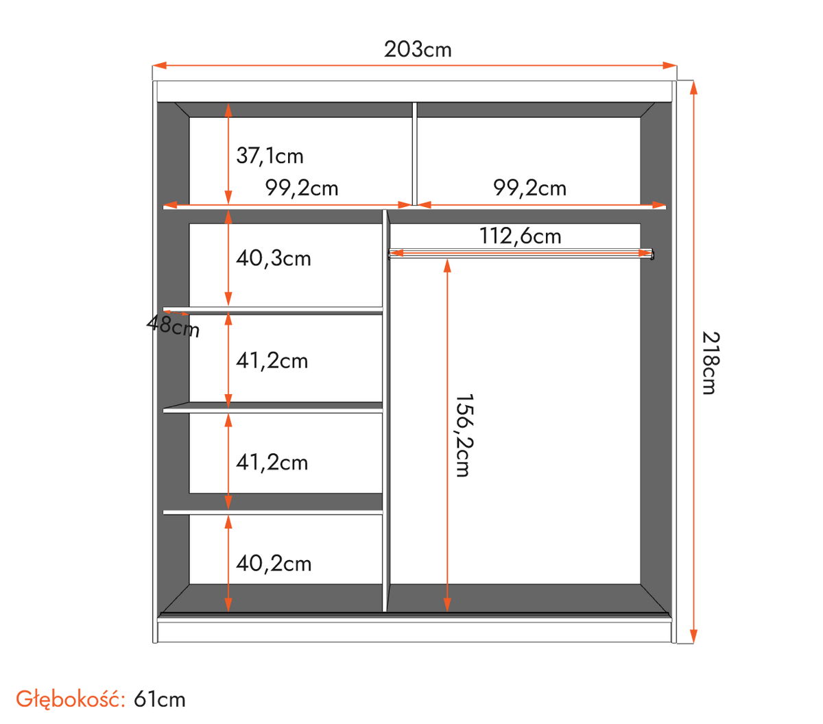 SCHWEBETÜRENSCHRANK Multi 32 Sonoma Eiche/Kathult Weiß + Spiegel, ohne LED Beleuchtung 203 cm - Alufarben/Weiß, Glas/Holzwerkstoff (203/218/61cm) - imoebel24