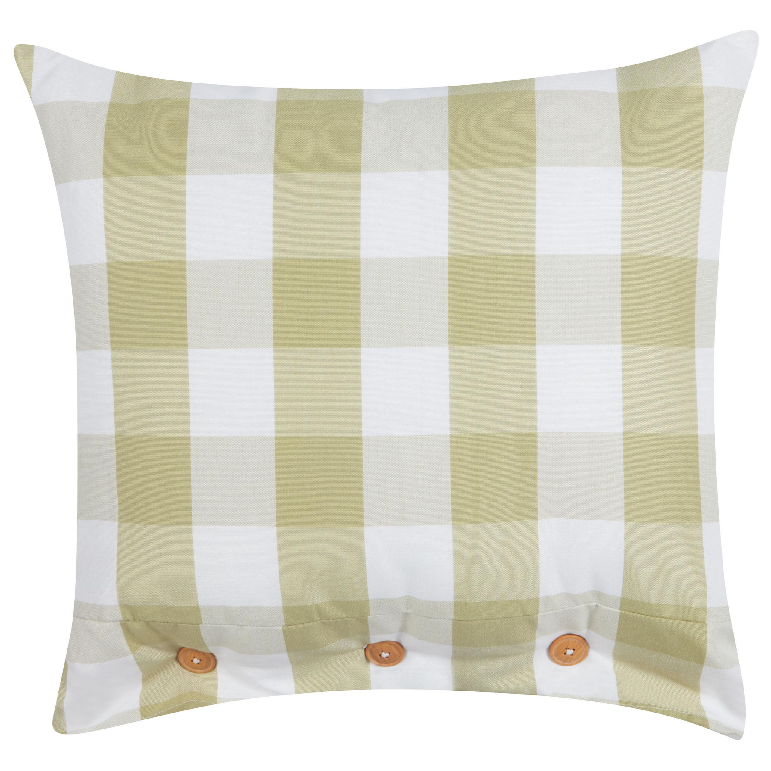 DEKOKISSEN Hellgrün 45/45 cm Tamnine - Hellgrün/Weiß, Textil (45/45cm) - Beliani