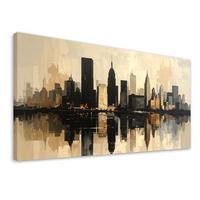 LEINWANDBILD Städte & Architektur 120x60cm - Beige, Textil (120/60cm) - Feeby