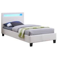 POLSTERBETT MIT LED HIMALAYA 90X200 CM - Weiß, Textil (90/200cm) - CARO-Möbel