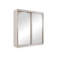 SCHIEBETÜRENSCHRANK Modin 180 - Kaschmir/Goldfarben, Holzwerkstoff/Kunststoff (180/216/65cm) - MIRJAN24