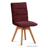 ESSZIMMERSTUHL drehbar (8er-Set) Dorle 47x92x60 Eiche geölt/Marsala - Eichefarben/Brombeere, Kunststoff (60/92/47cm) - 58aufmkessel