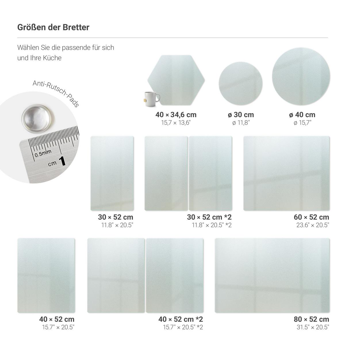 GLASPLATTE Ø40 cm transparent - Transparent, Glas (40/40/0.4cm) - Wallfluent