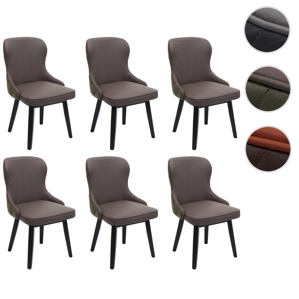 ESSZIMMERSTUHL Dunkelgrün, Grau 6er-Set - Dunkelgrün/Grau, Textil (53/86/53cm) - MCW