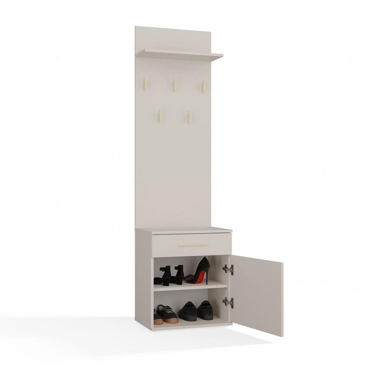 SCHUHSCHRANK Kaschmir 50/180/35 - Kaschmir, Holzwerkstoff (50/180/35cm) - RAUMHIRSCH FURNITURE