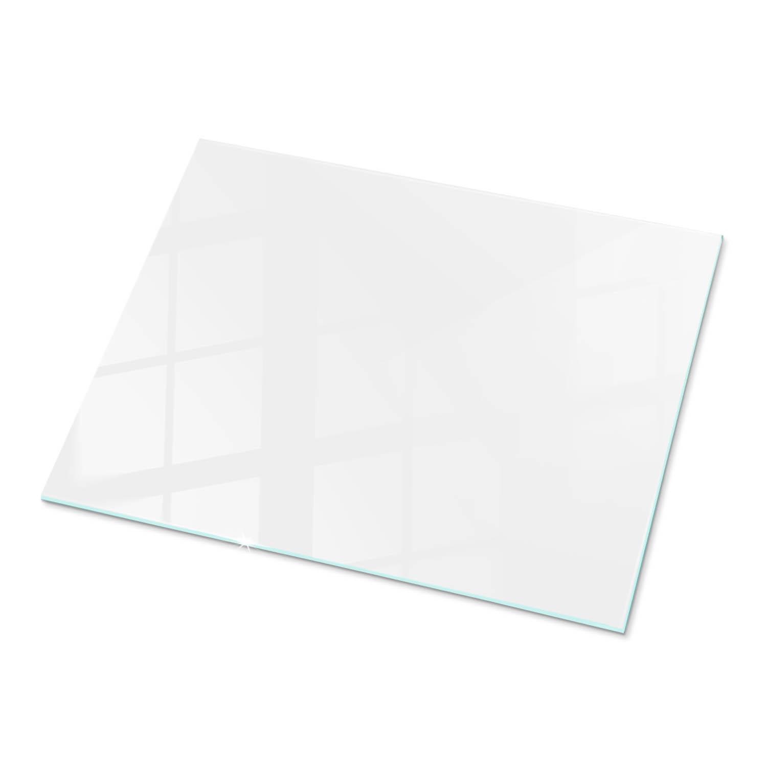 TISCHPLATTE 80x60 cm Farbe Weiß, glatt - Weiß, Glas (80/60/0.4cm) - TULUP