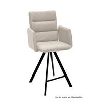THEKENSTUHL (2er-Set) Delicia 52x109x60 Schwarz/Natur - Schwarz/Naturfarben, Kunststoff (60/109/52cm) - 58aufmkessel