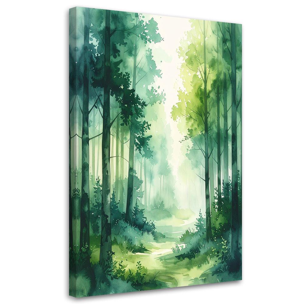 LEINWANDBILD Natur und Botanik 80x120cm - Grün, Textil (80/120cm) - Feeby