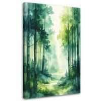 LEINWANDBILD Natur und Botanik 80x120cm - Grün, Textil (80/120cm) - Feeby