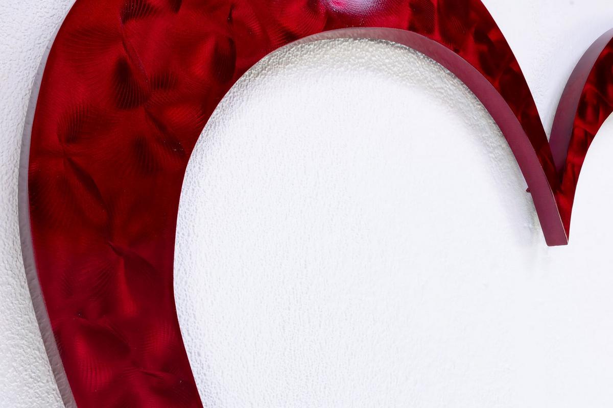 WANDDEKO Rot 100/91 cm - Rot, Metall (4.81/91/3cm) - KUNSTLOFT