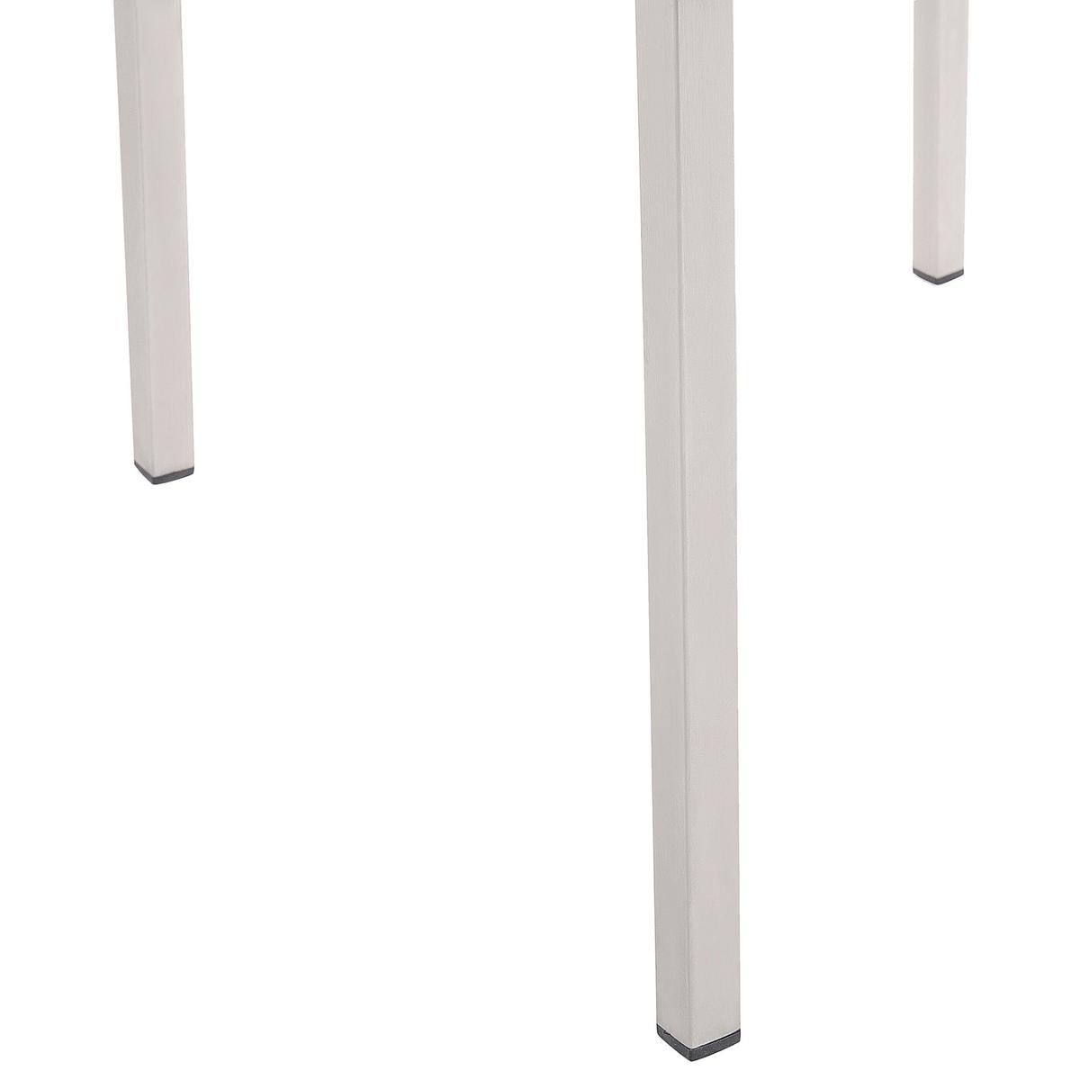 GARTENMÖBEL SET 6-Sitzer Granit grau poliert Rattan Grosseto - Silberfarben/Schwarz, Metall - Beliani