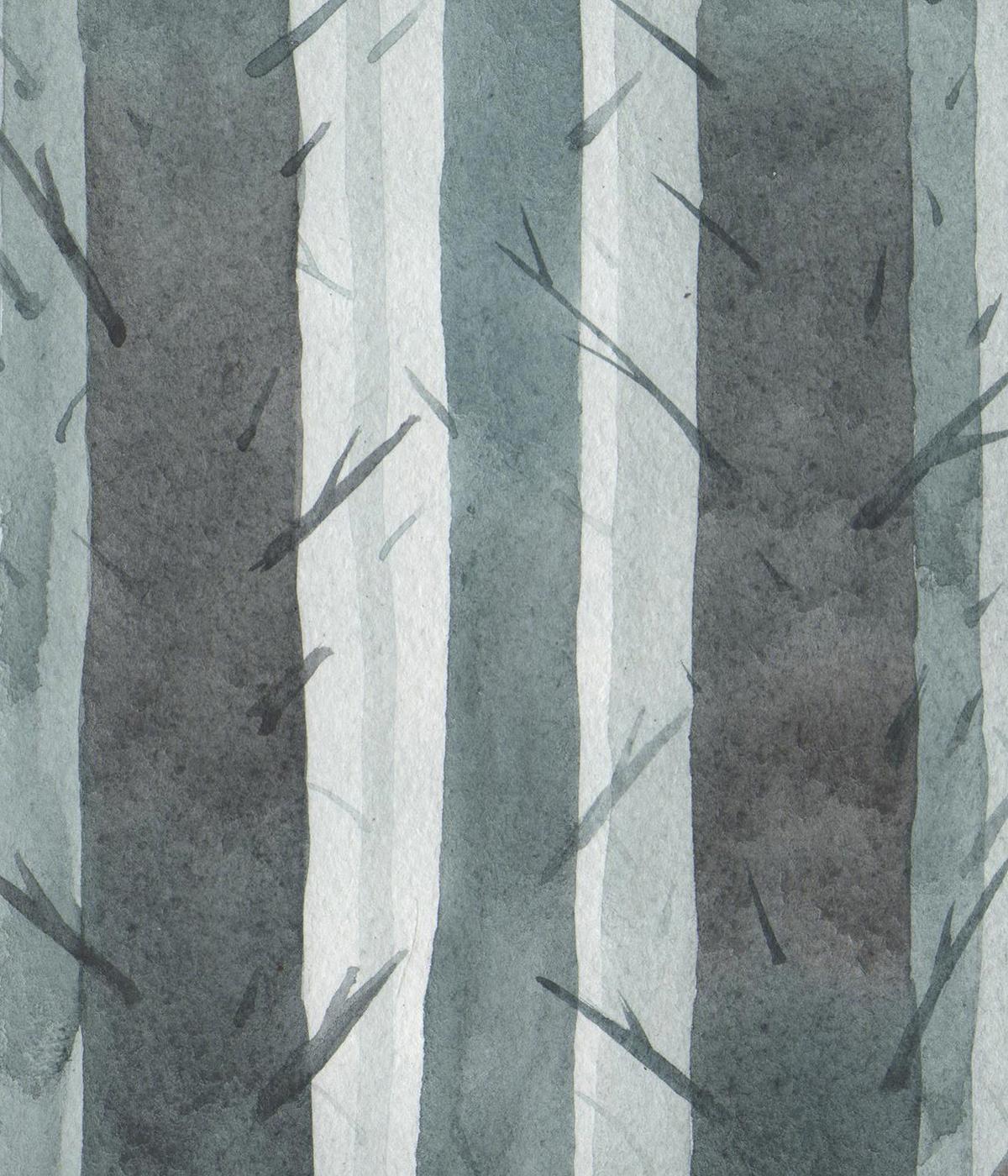 VERDUNKELUNGSROLLO 120x140 cm Bäume - Grau, Textil (120/140cm) - TULUP