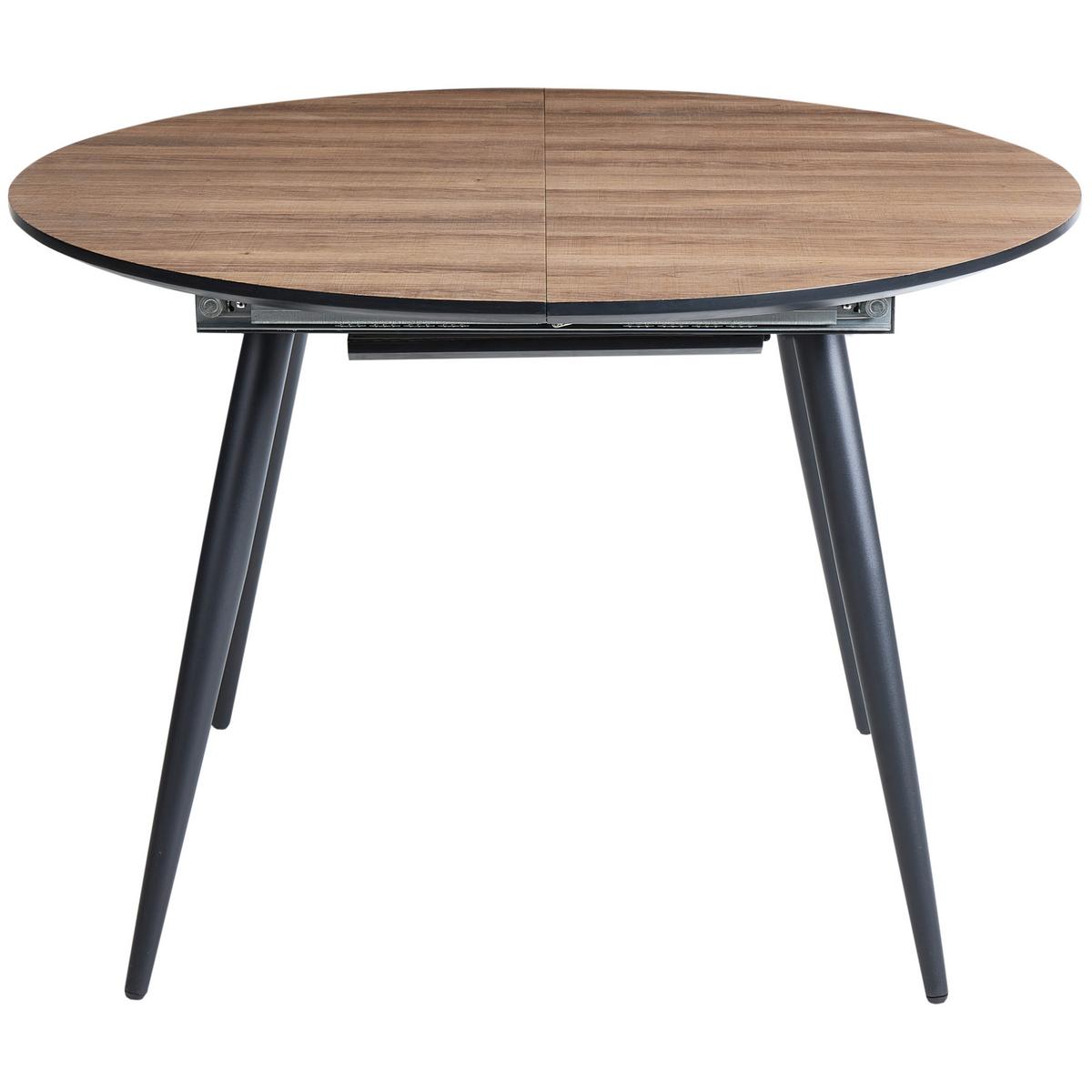 ESSTISCH ausziehbar Braun 110-150/112 cm Seniac - Braun, Holzwerkstoff (110/112/77cm) - Beliani