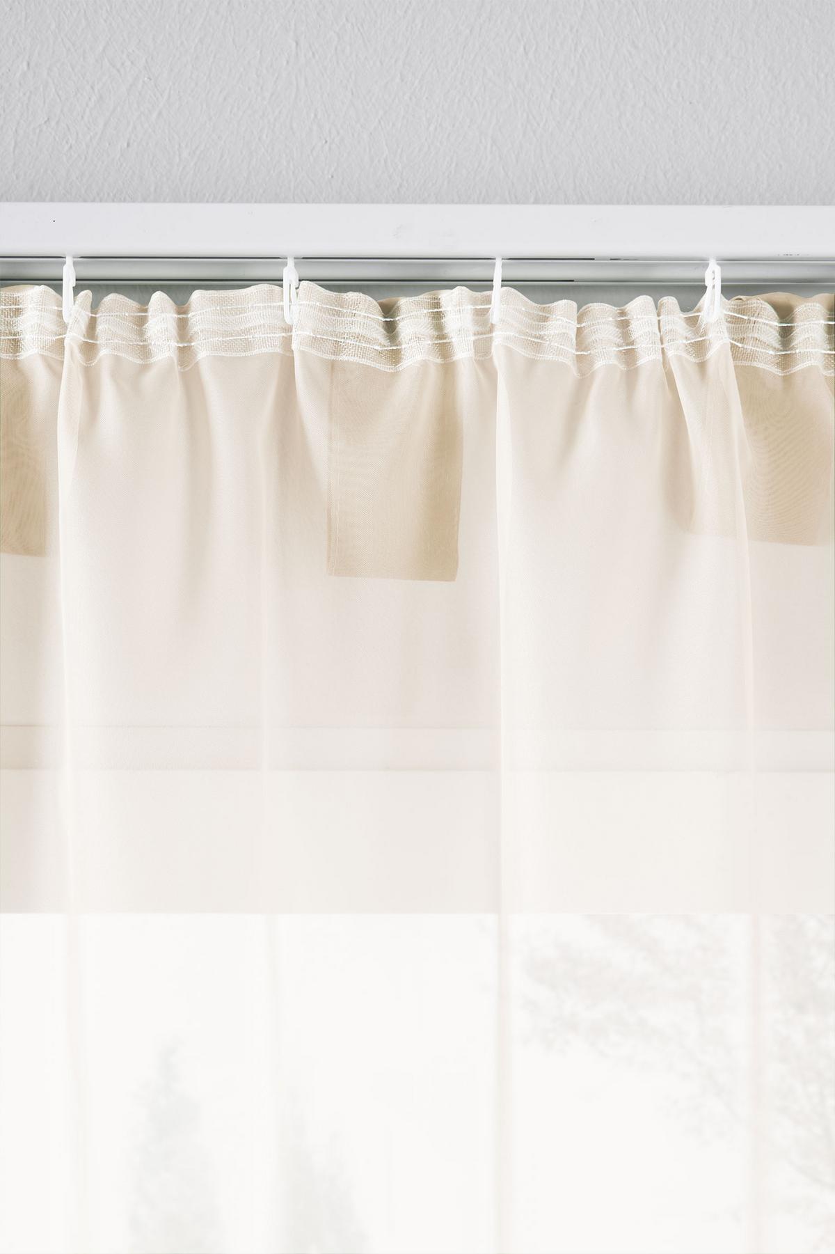 SCHLAUFENGARDINEN Voile 2er Set 175x140 cm Creme - Creme, Textil (140/175cm) - Gardinenbox.eu
