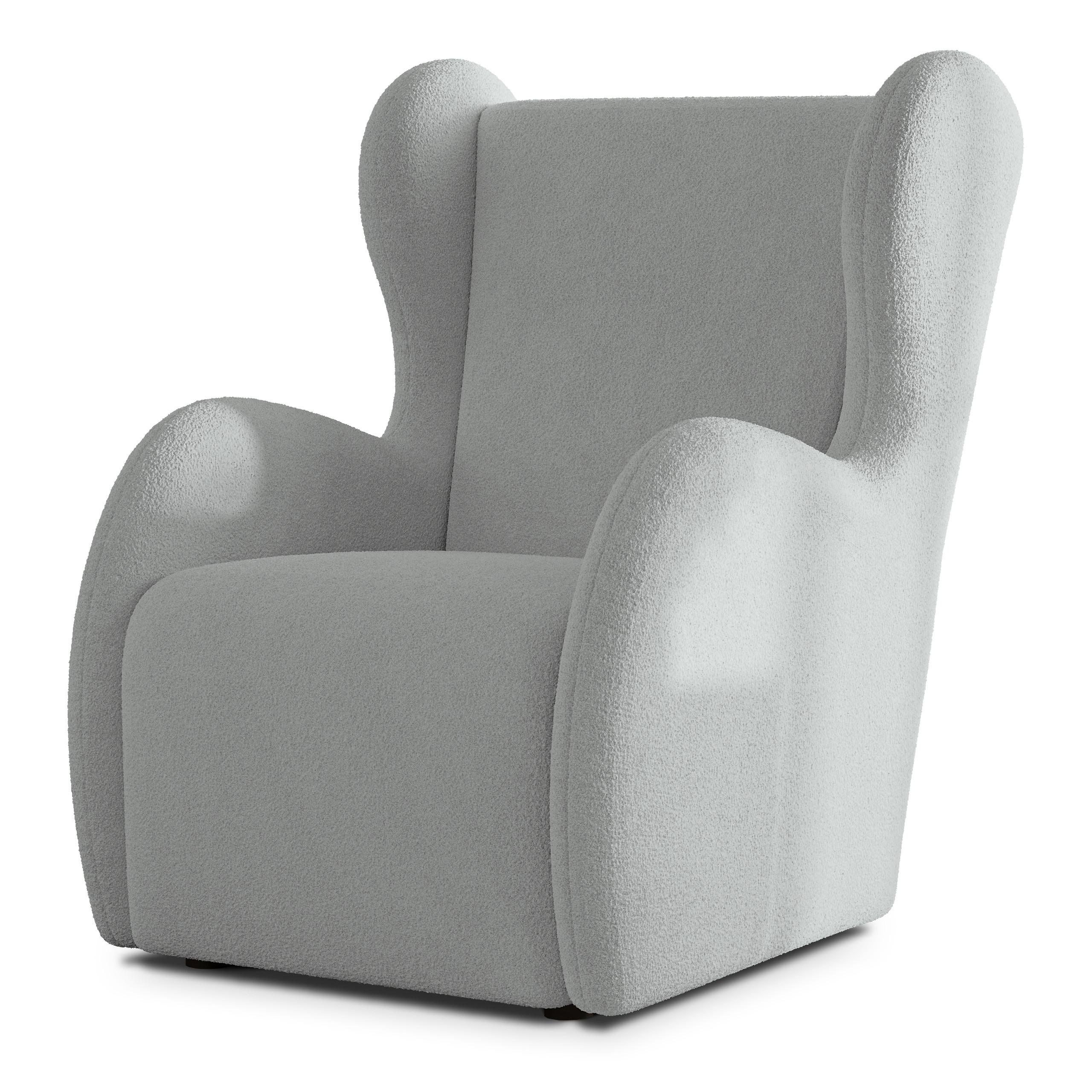 SESSEL MASTI Polstersessel Loungesessel ergonomisch, Hellgrau - Hellgrau, Holzwerkstoff/Kunststoff (74/100/86cm) - MASSENO