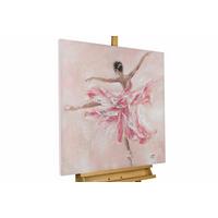 ACRYLBILD HANDGEMALT 80/80 cm - Pink, Holz/Textil (80/80cm) - KUNSTLOFT