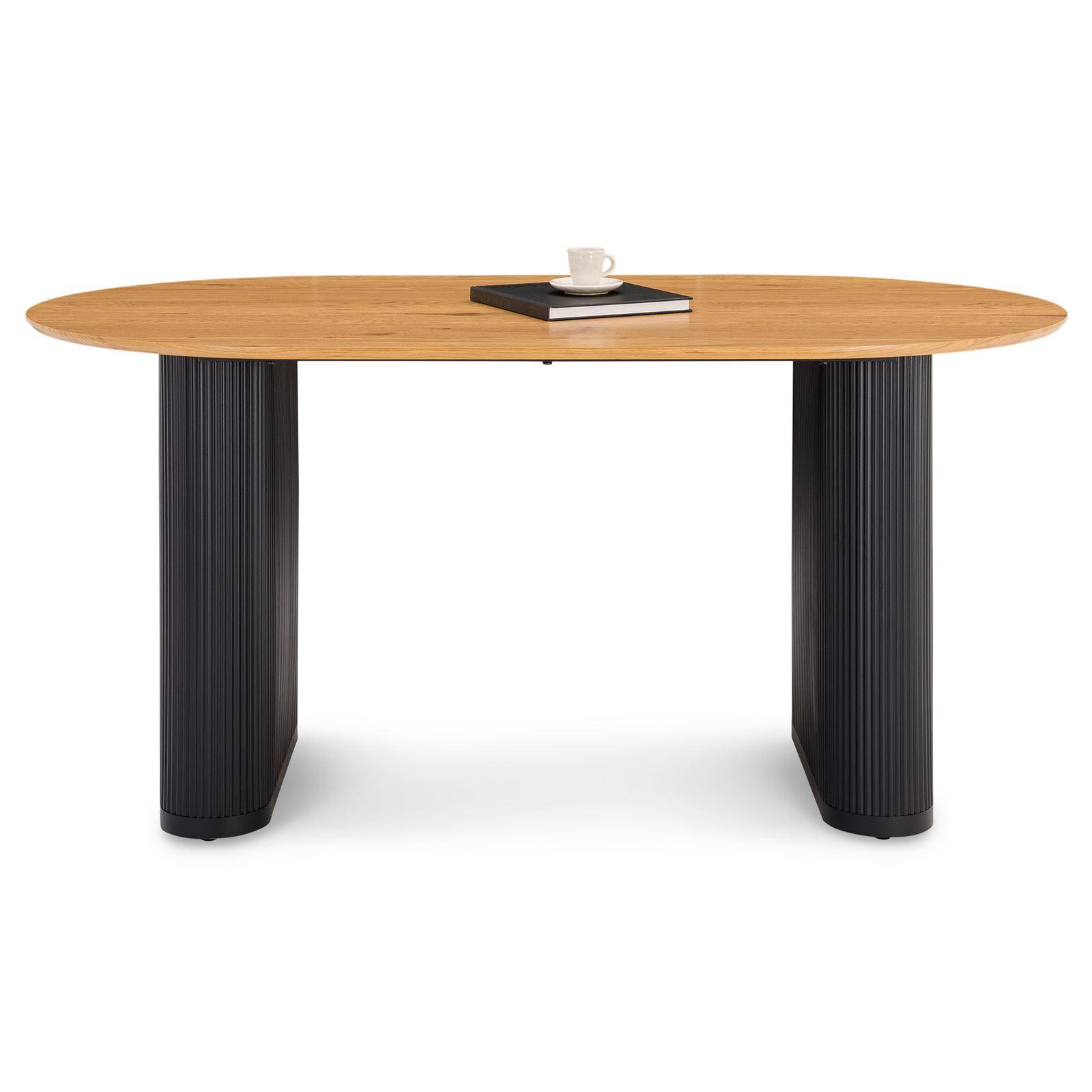 ESSTISCH MAXIM Eiche - Eichefarben, Metall (90/160/75cm) - IDIMEX
