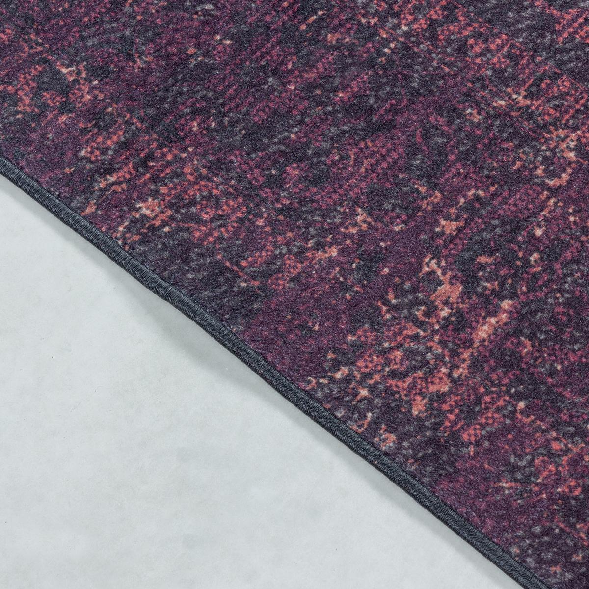 TEPPICH Flachgewebe Waschbar PIZOL in Rot, im Vintage-Stil, 200 x 290 cm - Rot, Textil (290/200cm) - KADIMA DESIGN