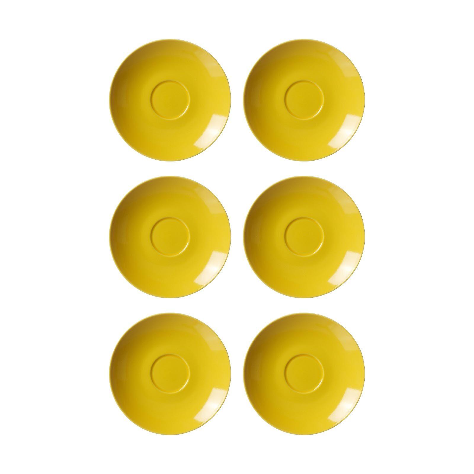 KAFFEEUNTERTASSEN Doppio Gelb ø 16 cm 6er Set - Gelb, Keramik (16cm) - Ritzenhoff Breker