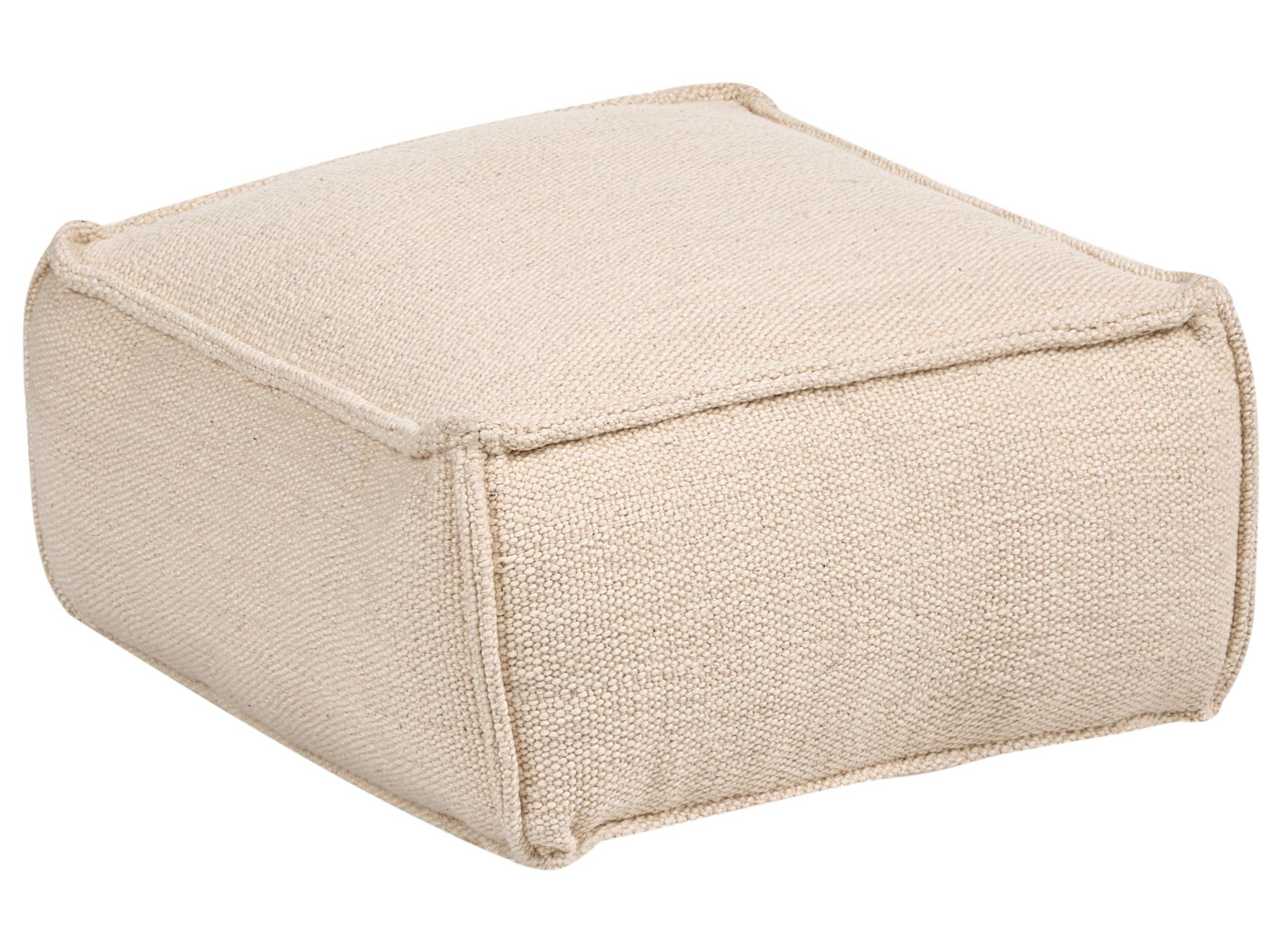 POUF Baumwolle Beige Sherali - Beige, Textil (50/30/50cm) - Beliani