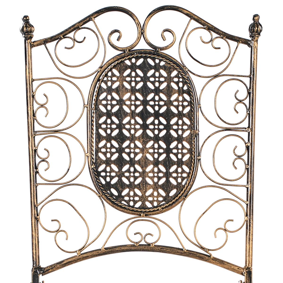 GARTEN-BARHOCKER Schwarz Bormio - Schwarz, Metall (38/122/44cm) - Beliani
