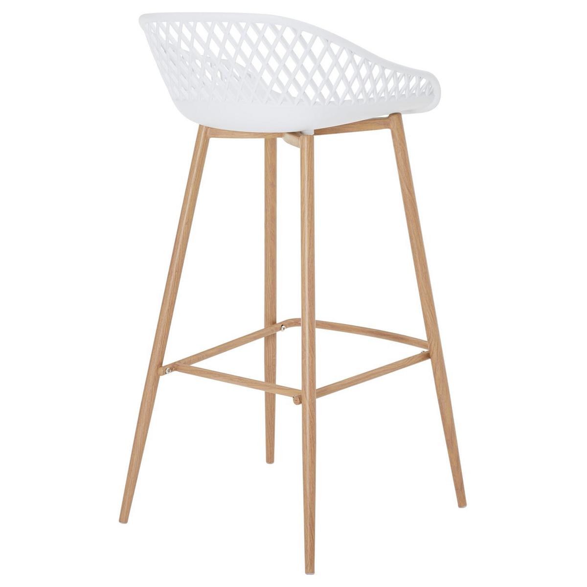 BARHOCKER IREK 2er-Set weiß - Weiß, Textil (47/99/49cm) - IDIMEX