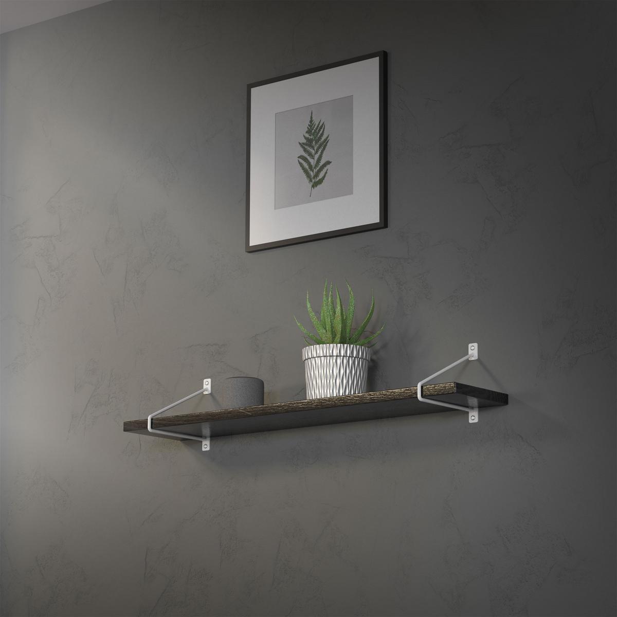 REGALHALTERUNG 4er Set - Weiß, Metall (2.3/18/22cm) - ML-DESIGN