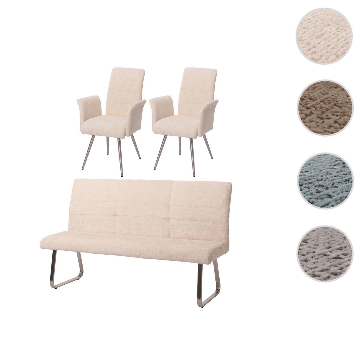ESSZIMMER-SET Beige 3er-Set - Beige, Textil (180/99/65cm) - MCW