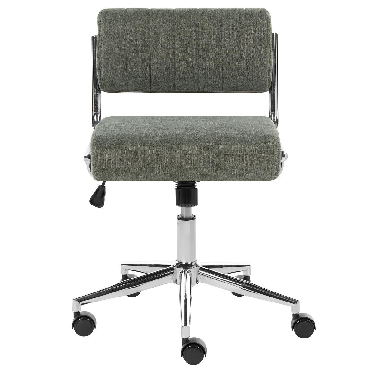 SCHREIBTISCHSTUHL Olivgrün Arloft - Olivgrün, Textil/Metall (60/73/60cm) - Beliani