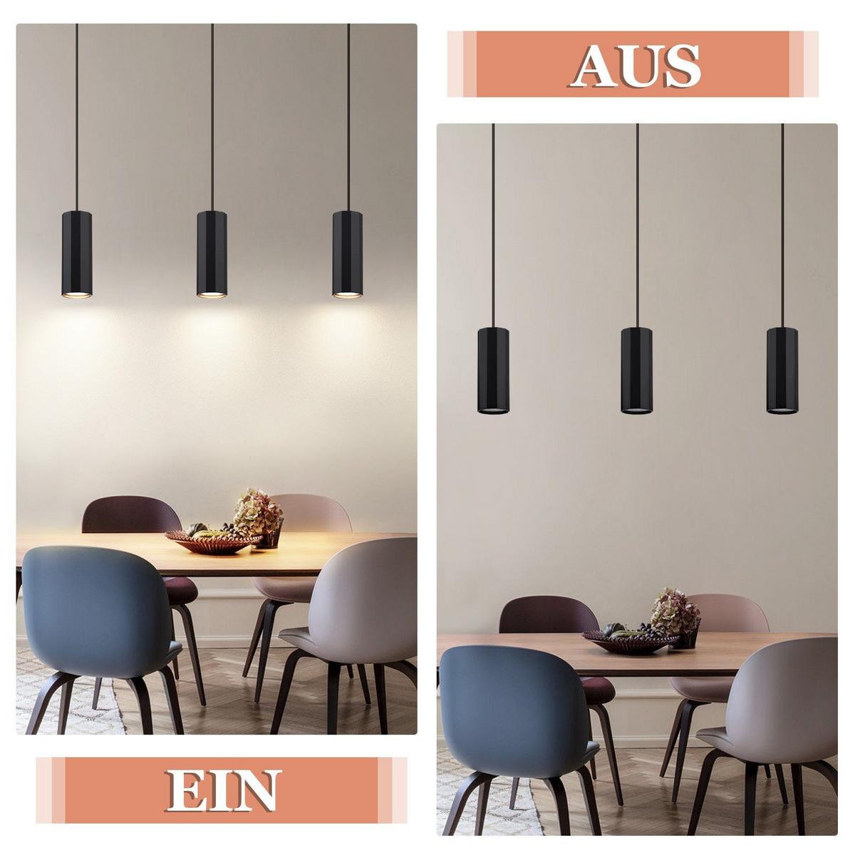 PENDELLEUCHTE Sebastian 45/5/10 cm - Schwarz, Metall (45/5/10cm) - ZMH