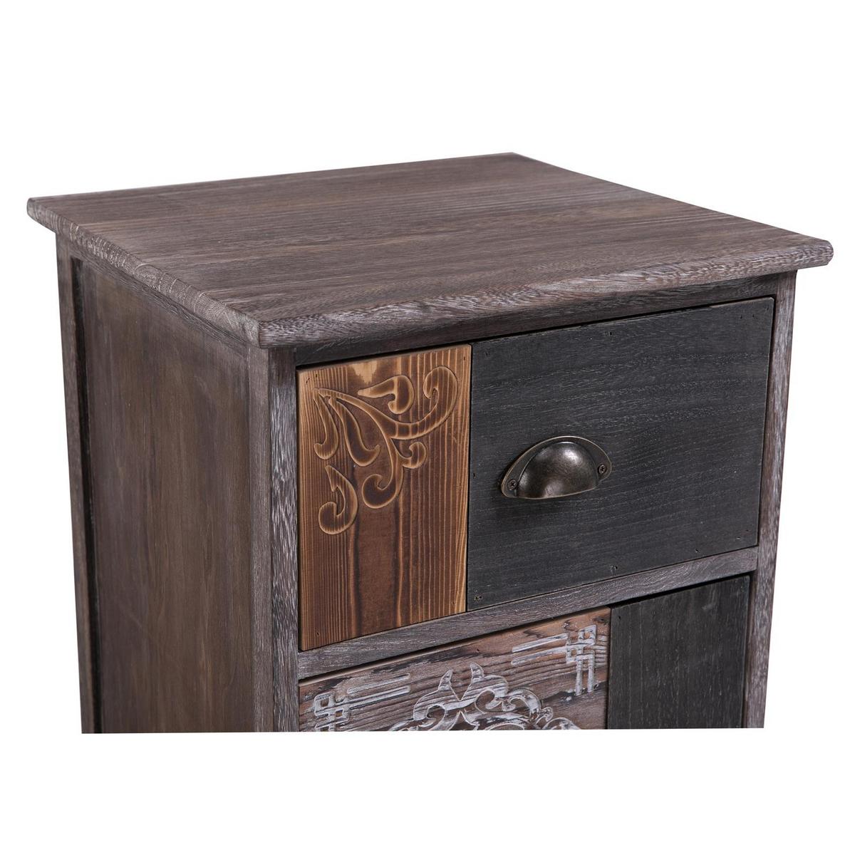 KOMMODE MARA graubraun - Graubraun, Holz (40/65/37cm) - CARO-Möbel