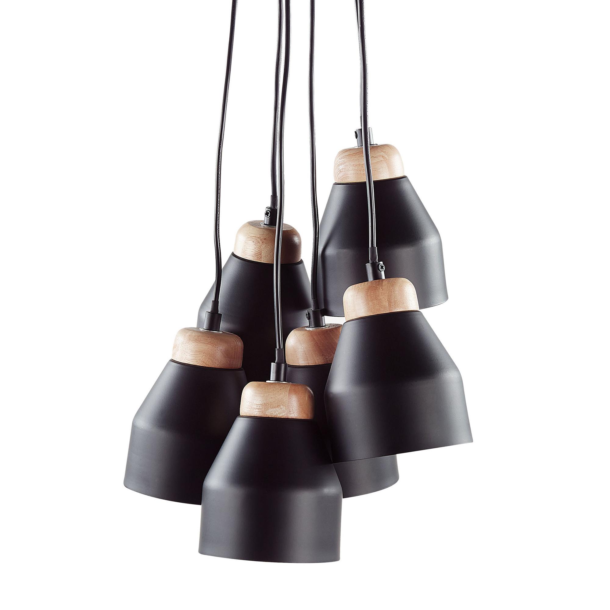 HÄNGELEUCHTE Cestos 12/12/68 cm - Schwarz, Metall (12/12/68cm) - Beliani