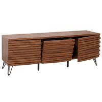 TV-RACK Walnuss Dekor - Walnussfarben, Holzwerkstoff (142/52/44cm) - MCW