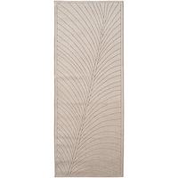 LÄUFER Outdoor, Fußbodenheizung-geeignet, mit Blattmotiv, aus Polypropylen, ENGADIN in Beige, 80 x 150 cm - Beige, Textil (80/150cm) - KADIMA DESIGN