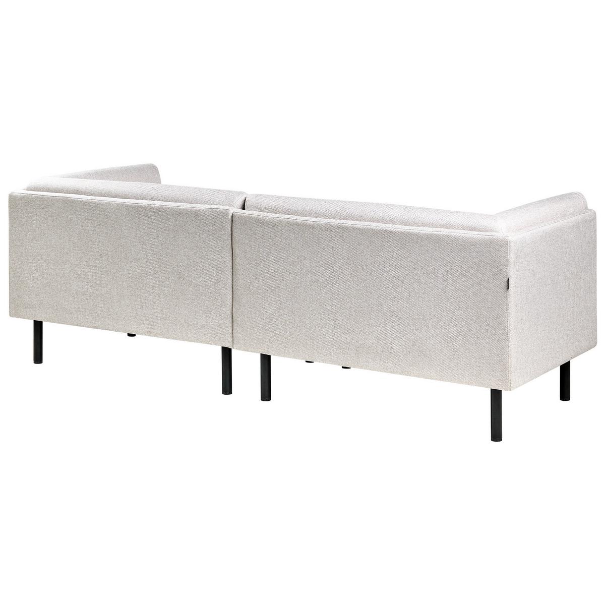 3-SITZER-SOFA Stoff Hellbeige Vorgod - Beige, Textil (221/76/84cm) - Beliani