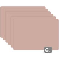 PLATZSETS 6er-Set Rosa - Palette - Einfarbig - Einfarbig rosa Platzdeckchen 45x30 cm - Altrosa, Kunststoff (0.3/45/30cm) - MuchoWow