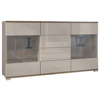 SIDEBOARD Bari Sandgrau Hochglanz - Sandfarben, Holzwerkstoff (138.5/75.5/35cm) - Vladon