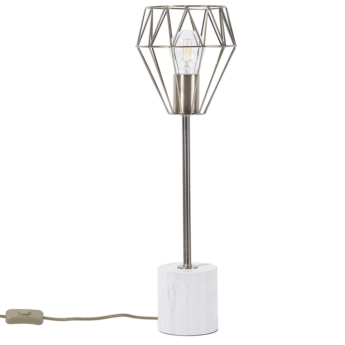 TISCHLAMPE Mooni 15/15/53 cm - Messingfarben, Metall (15/15/53cm) - Beliani