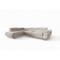 ECKSOFA Declan Mit Schlaffunktion - Weiß, Holzwerkstoff/Textil (277/203cm) - Fun Möbel