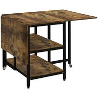ESSTISCH klappbar, Spanplatte, Braun - Braun, Kunststoff (140/80/75cm) - HOMCOM