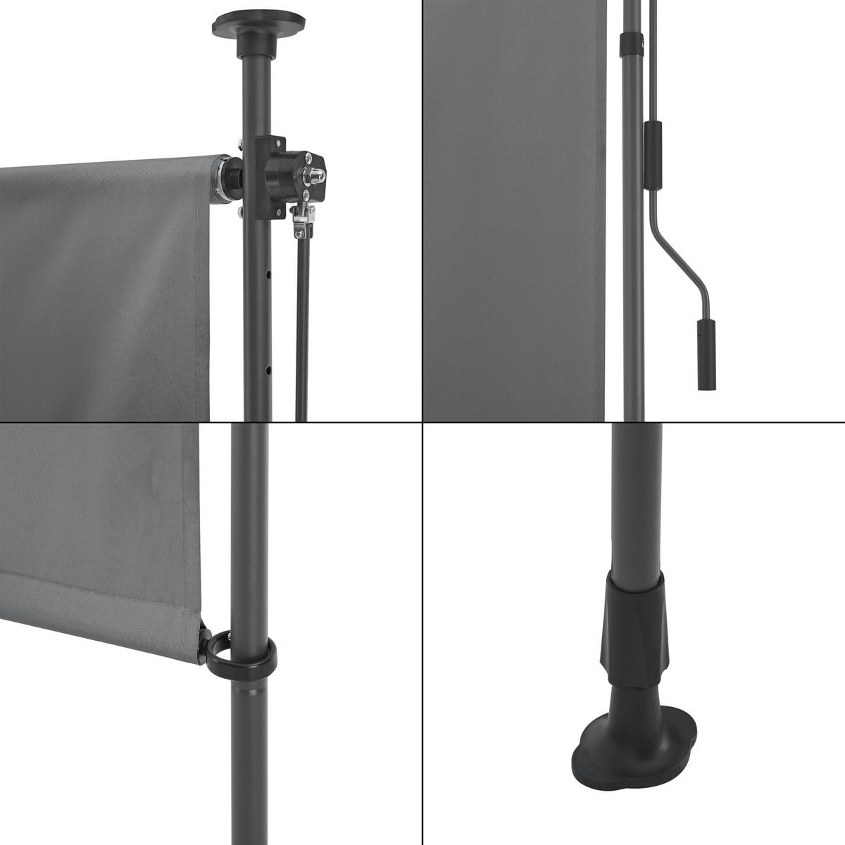 KLEMMMARKISE Cimarra - Dunkelgrau, Textil/Metall (150/270cm) - pro.tec