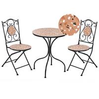 BISTRO-SET klappbar Metall Schwarz Adrano - Schwarz, Metall - Beliani