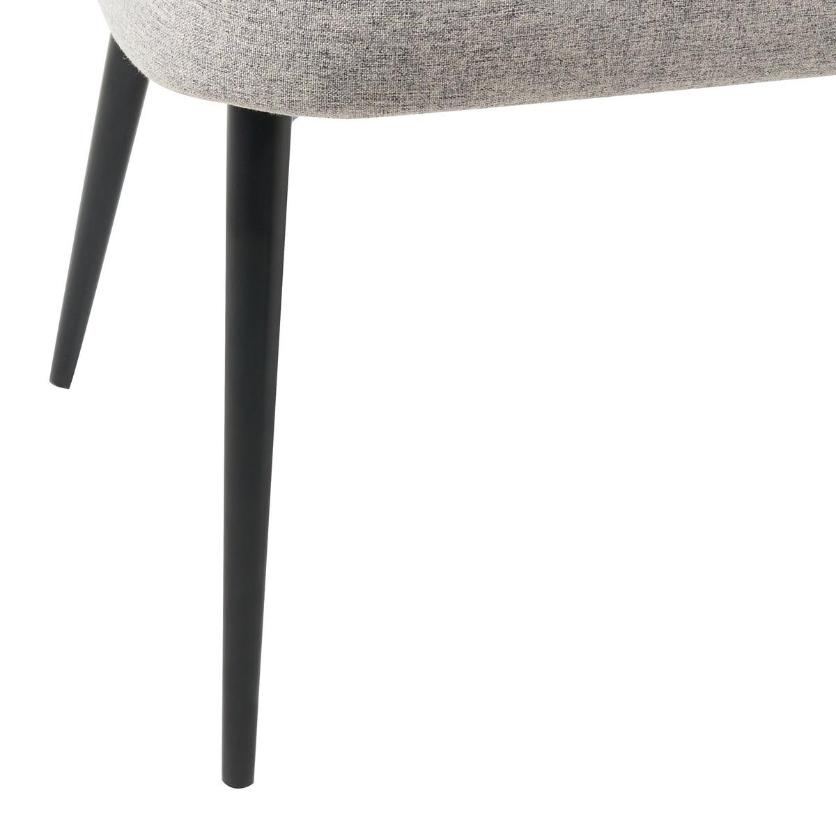 2-SITZER-KÜCHENSOFA hellgrau Osby - Schwarz/Grau, Textil (130/85/49cm) - Beliani